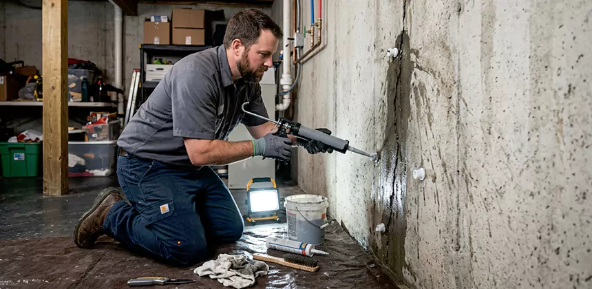 Basement Leak Repair From Inside in Herriman